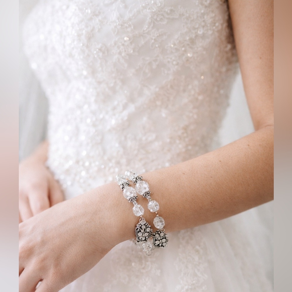 Handmade Crystal Wedding Bracelet
